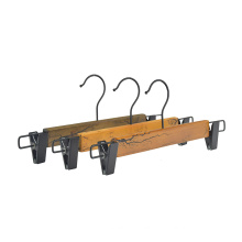 Factory Direct Custom Pretty Wooden Pants Hanger With Electric shock process For Brand